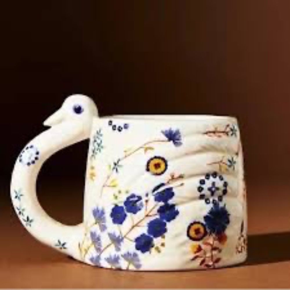 NWT Anthropologie Marisol    Mug Swan